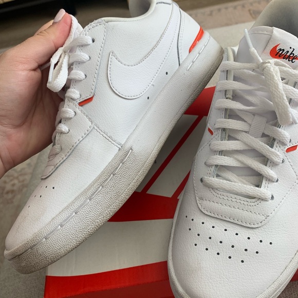 White Nike Court Sneakers sz 6 - Picture 2 of 7